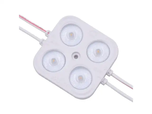 Injected LED modules on a chain, the type used to light channel letters and signage from inside